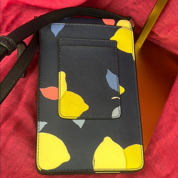 Kate Spade Navy and Yellow with vibrant lemon design on the bag Crossbody Bag - Picture 2 of 3